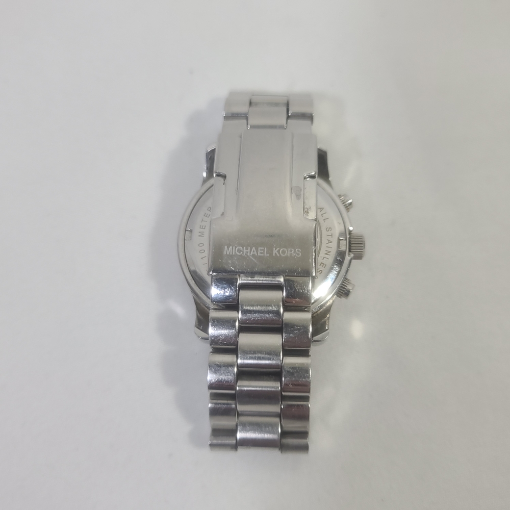 Michael Kors Runway MK5076 Women's Silver Stainless Steel Analog Dial Watch RQ44 - Picture 8 of 14